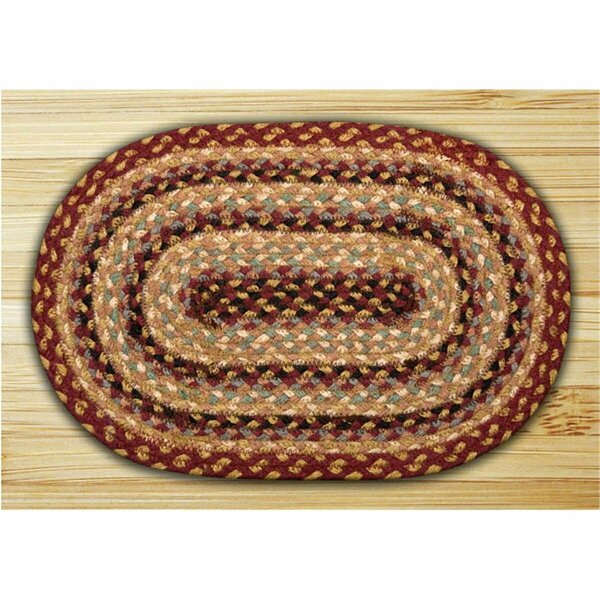 Capitol Earth Rugs Burgundy-Gray-Creme Oval Swatch 00-357